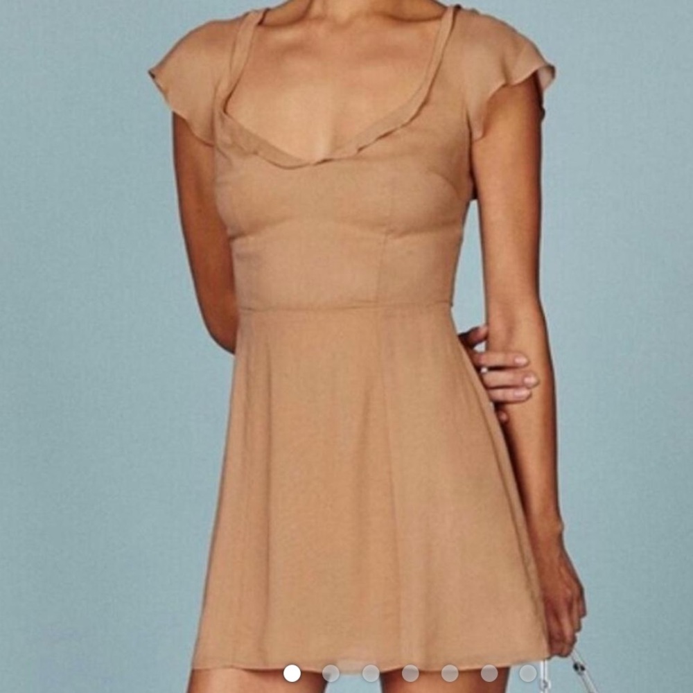 Reformation Dusty Pink Fairy Fit Flare Skater Mini Dress Size 4 S